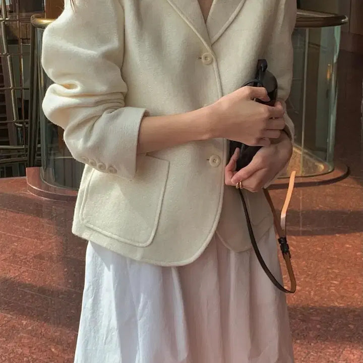 [BUNJANG] Luminar White Blazer Jacket / 루미나 마켓 luminar 화이트 블레이저 자켓