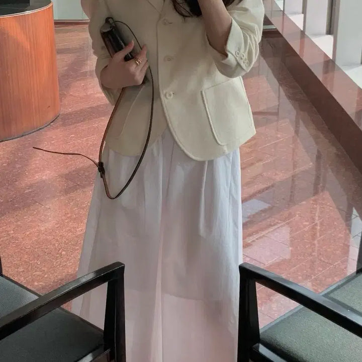 [BUNJANG] Luminar White Blazer Jacket / 루미나 마켓 luminar 화이트 블레이저 자켓