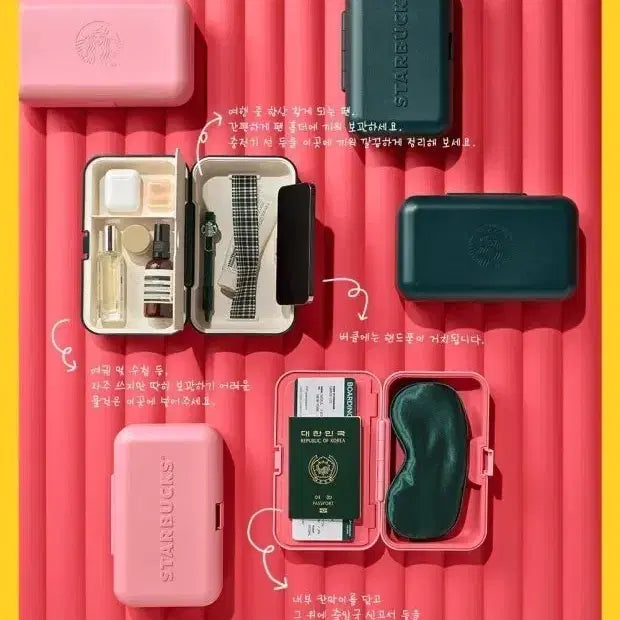 [BUNJANG] Starbucks Summer Cabin Pouch / 스타벅스 서머 캐빈 파우치 핑크색 새상품