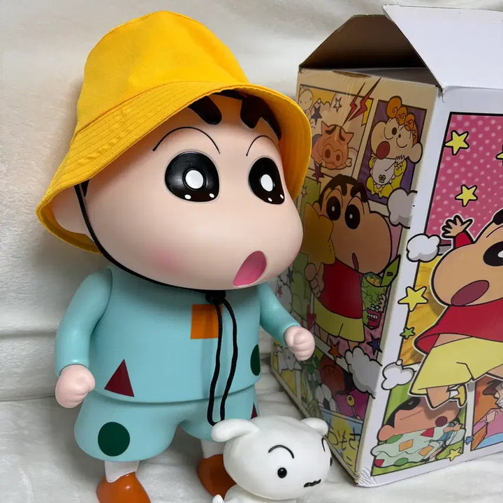 [BUNJANG] Crayon Shin-chan White Puppy Figure Set / (새상품) 짱구 흰둥이 세트 대형 피규어