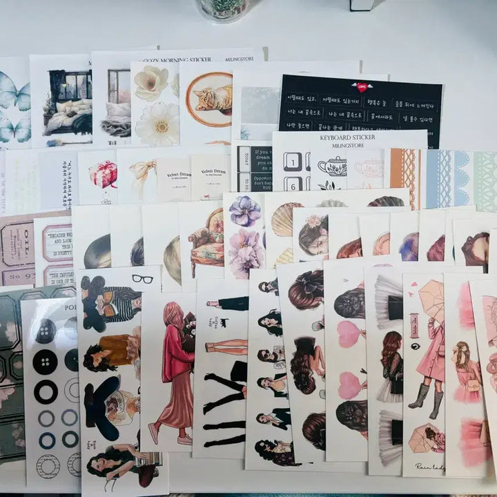 [BUNJANG] Vintage Deco Kit Set / 감성빈티지 다꾸템 세트(종류와 양 엄청 많아요!)