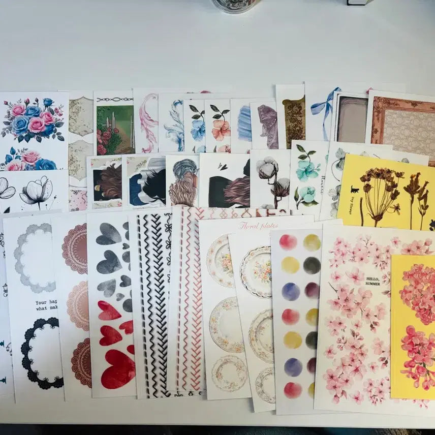[BUNJANG] Vintage Deco Kit Set / 감성빈티지 다꾸템 세트(종류와 양 엄청 많아요!)