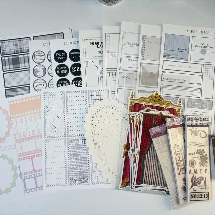 [BUNJANG] Vintage Deco Kit Set / 감성빈티지 다꾸템 세트(종류와 양 엄청 많아요!)