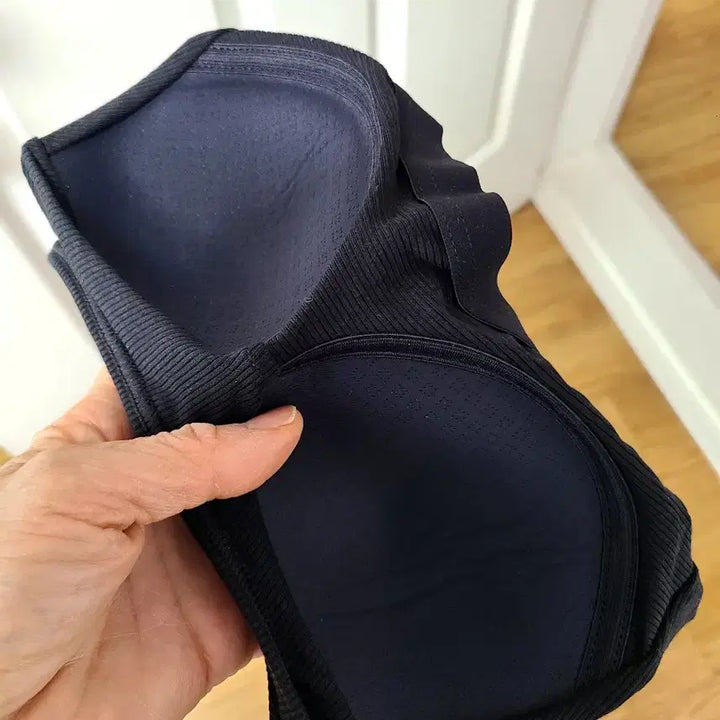 [BUNJANG] Daily Bra Running Ribbed / 블랙 데일리 브라 런닝 골지