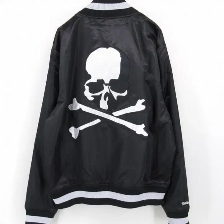 [BUNJANG] Mastermind Mitchell & Ness Embroidered Bomber Stadium Jacket / [정품] 마스터마인드 x 미첼앤네스 자수 봄버 블루종 스타디움 자켓