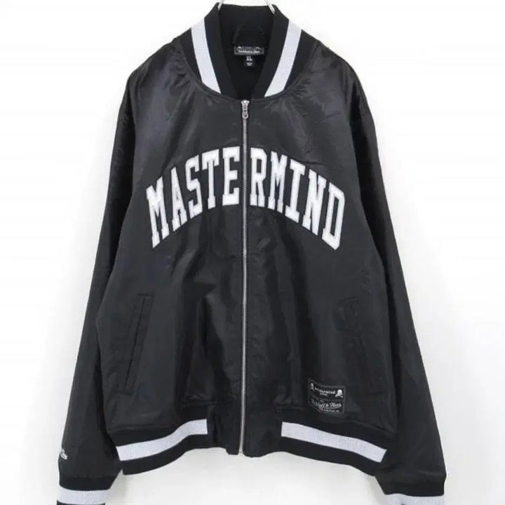 [BUNJANG] Mastermind Mitchell & Ness Embroidered Bomber Stadium Jacket / [정품] 마스터마인드 x 미첼앤네스 자수 봄버 블루종 스타디움 자켓