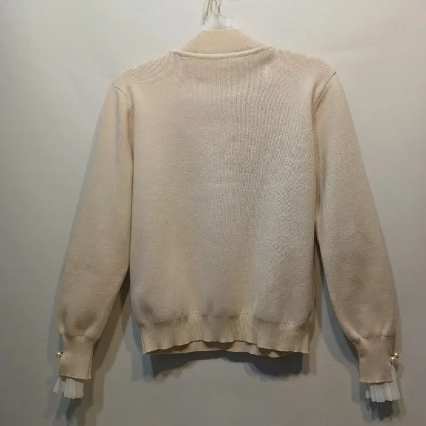 [BUNJANG] Ivory Frill Neck Knit / 아이보리 프릴넥 니트80사이즈 가을겨울   62140