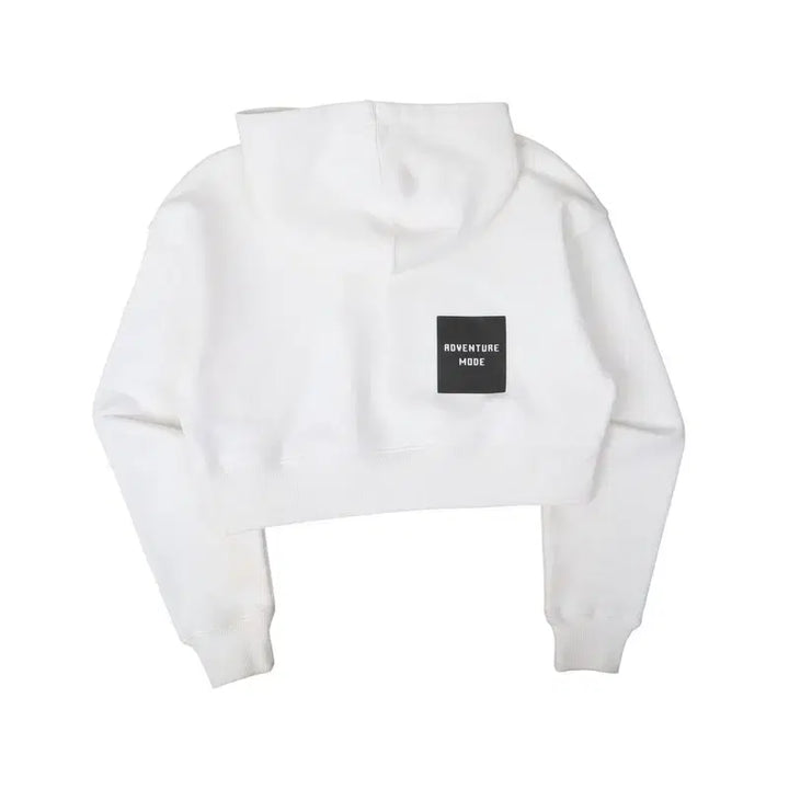 [BUNJANG] Lacoste Minecraft White Crop Hoodie / 라코스테 x 마인크래프트 화이트 크롭 후드티