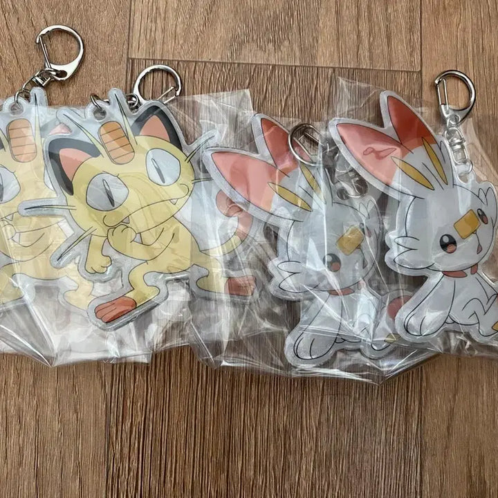 [BUNJANG] Pokemon Reflective Keyring Bundle Set / 포켓몬 반사 키링 랜덤 컬렉션 4개 일괄