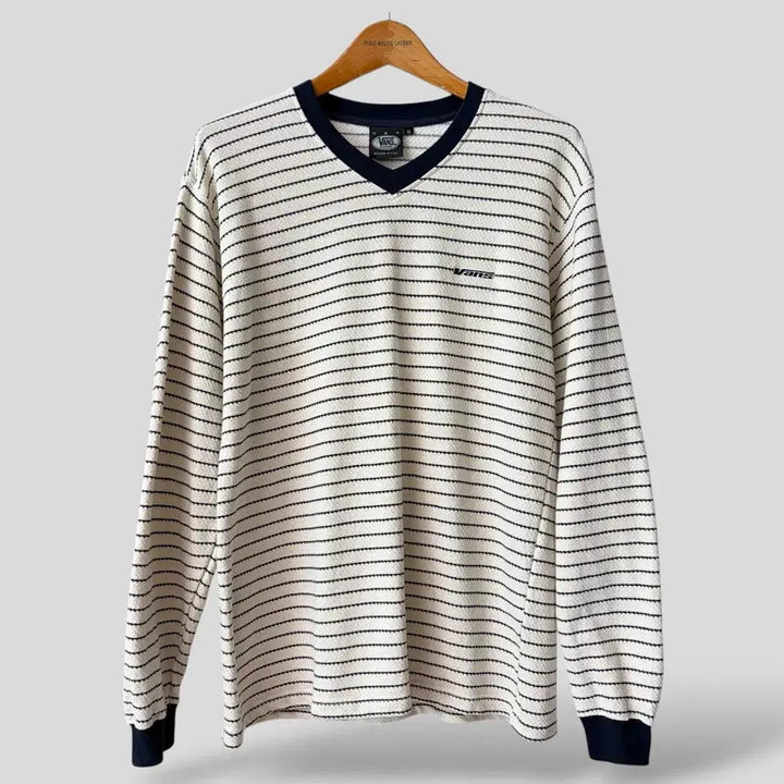 [BUNJANG] Vintage Vans Stripe Long Sleeve T-shirt / (M)빈티지 Vans 반스 스트라이프 긴팔티셔츠