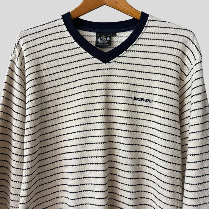 [BUNJANG] Vintage Vans Stripe Long Sleeve T-shirt / (M)빈티지 Vans 반스 스트라이프 긴팔티셔츠