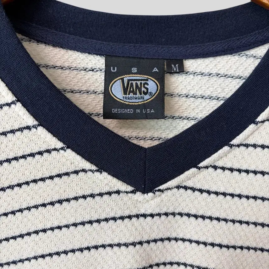 [BUNJANG] Vintage Vans Stripe Long Sleeve T-shirt / (M)빈티지 Vans 반스 스트라이프 긴팔티셔츠