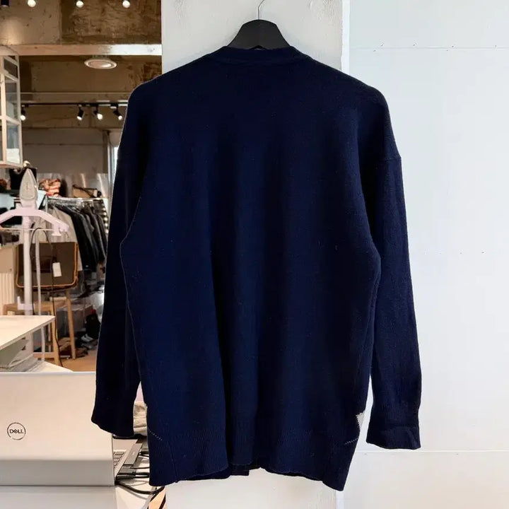[BUNJANG] Burberry Argyle Pattern Cardigan / 버버리 네이비 아가일패턴 가디건