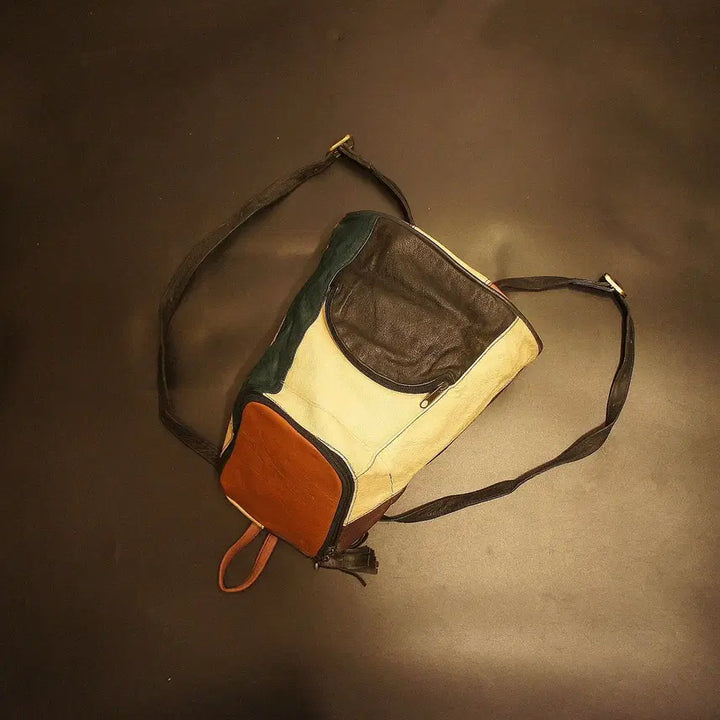 [BUNJANG] Vintage Mini Backpack Leather Mini Backpack / 464 빈티지 미니배낭 가죽백팩 배낭 미니백팩 여자백팩 레더미니백