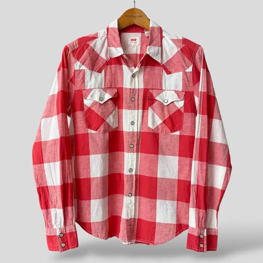 [BUNJANG] Levi's Cotton Linen Western Shirt / (S)Levis 리바이스 코튼 리넨 웨스턴 셔츠