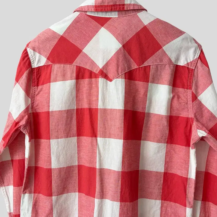 [BUNJANG] Levi's Cotton Linen Western Shirt / (S)Levis 리바이스 코튼 리넨 웨스턴 셔츠