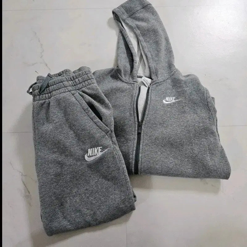 [BUNJANG] Nike Kids Training Suit Set / 나이키 회색 키즈트레이닝복 세트