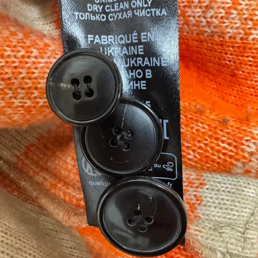 [BUNJANG] Marron with Etoile Orange Check Shirt Jacket / 마랑 에뚜왈 오렌지 체크 셔츠 자켓