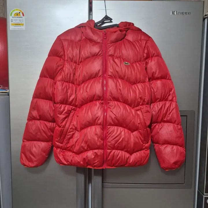 [BUNJANG] Lacoste Red Goose Down Jacket / 라코스테 레드 구스패딩 점퍼