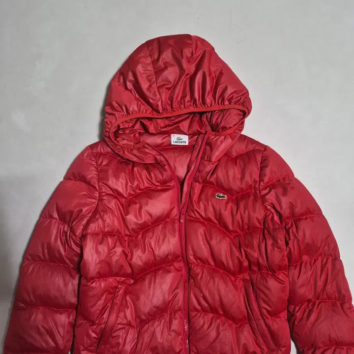 [BUNJANG] Lacoste Red Goose Down Jacket / 라코스테 레드 구스패딩 점퍼