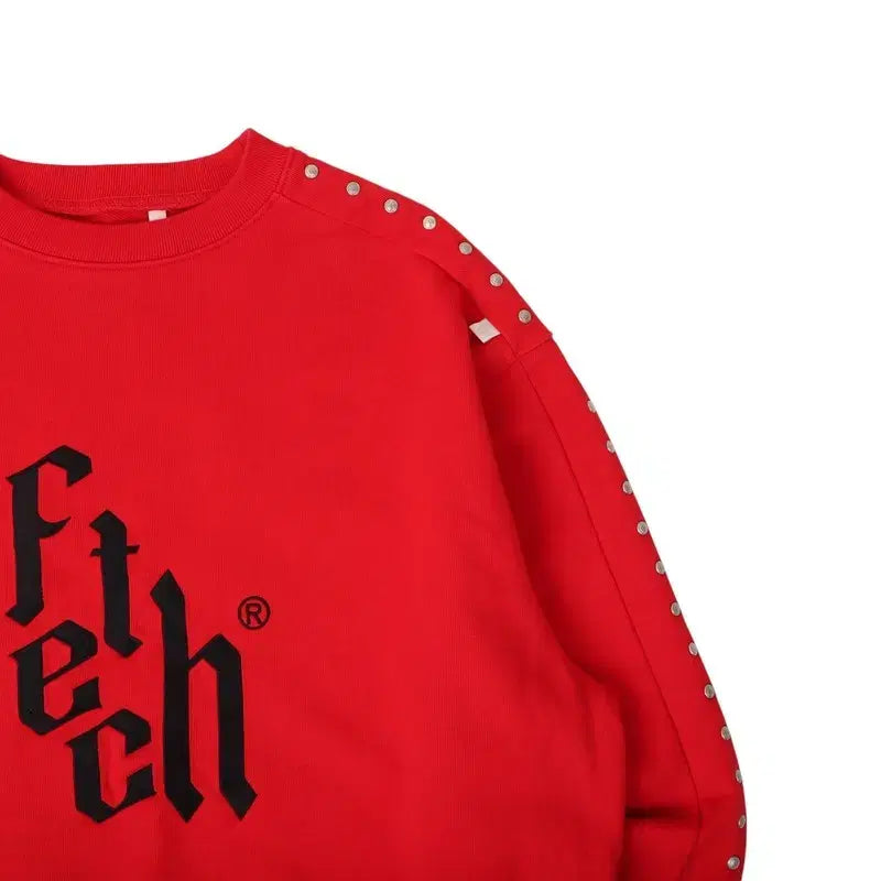 [BUNJANG] Fetch Logo Studded Sweatshirt / Fetch 페치 로고 스터드 스웻셔츠