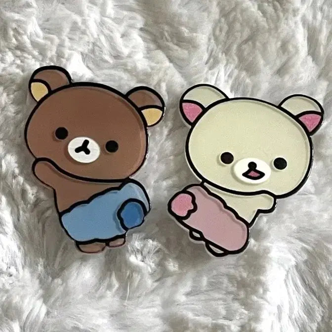 [BUNJANG] Rilakkuma Hair Clip Set / 리락쿠마 엉덩이 머리핀 2종