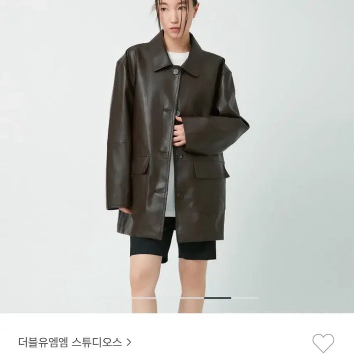 [BUNJANG] WMM Brown Vegan Leather Jacket / WMM 더블유엠엠 브라운 비건 레더 자켓 가죽자켓 (유튜버 새영착용)