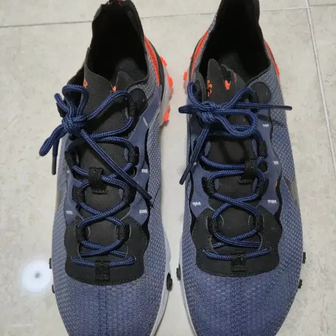 [BUNJANG] Nike React Sneakers (Navy/Orange) / 나이키 리액트 운동화 네이비/오렌지