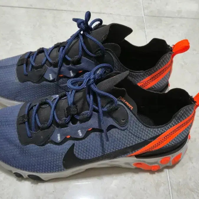 [BUNJANG] Nike React Sneakers (Navy/Orange) / 나이키 리액트 운동화 네이비/오렌지