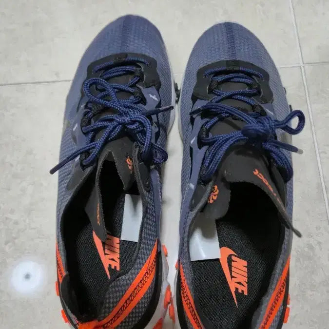 [BUNJANG] Nike React Sneakers (Navy/Orange) / 나이키 리액트 운동화 네이비/오렌지
