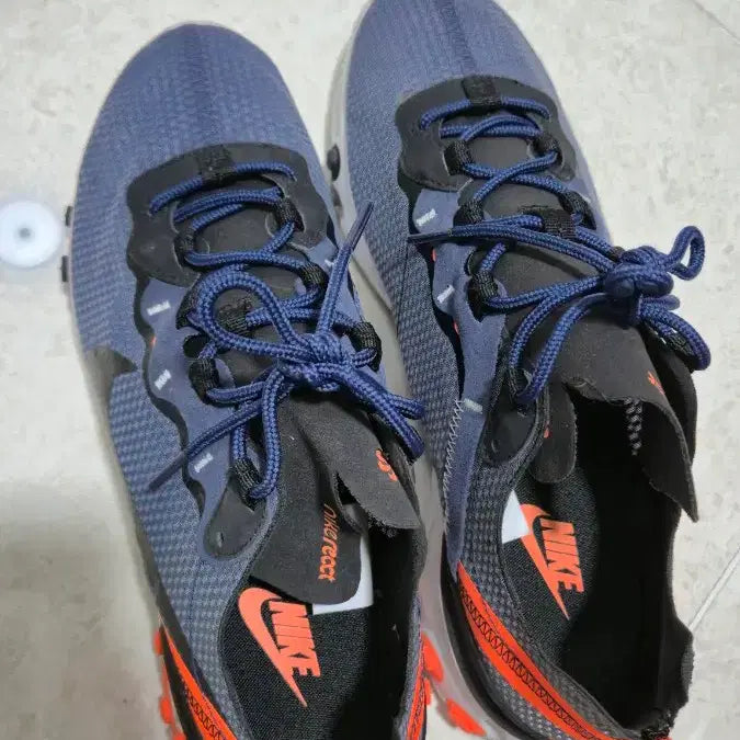 [BUNJANG] Nike React Sneakers (Navy/Orange) / 나이키 리액트 운동화 네이비/오렌지