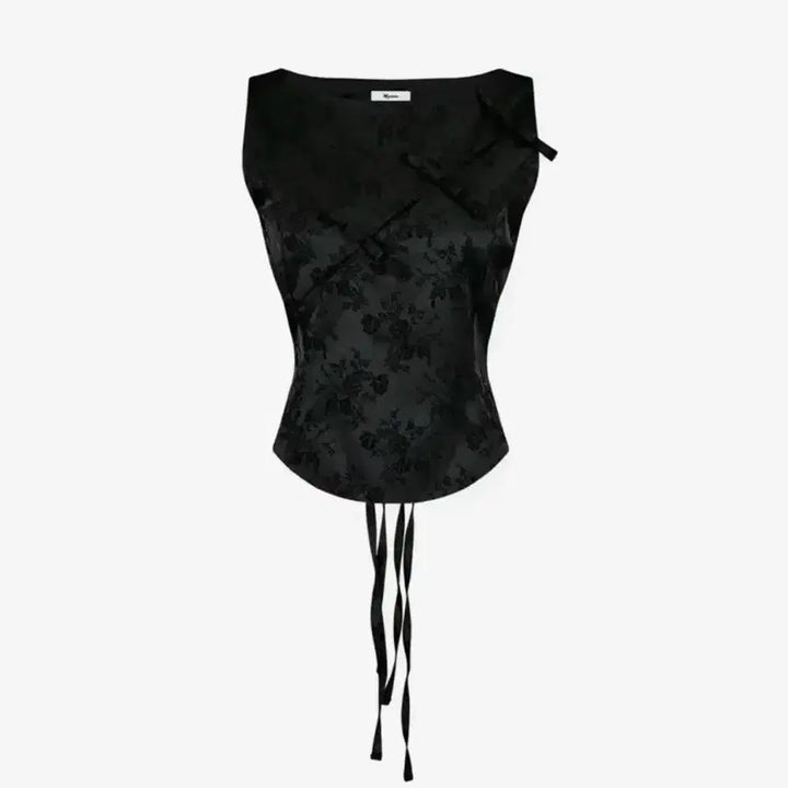 [BUNJANG] Casico Ribbed Panel Sleeveless Top / 카시코 리본 패널드 슬리브리스 탑