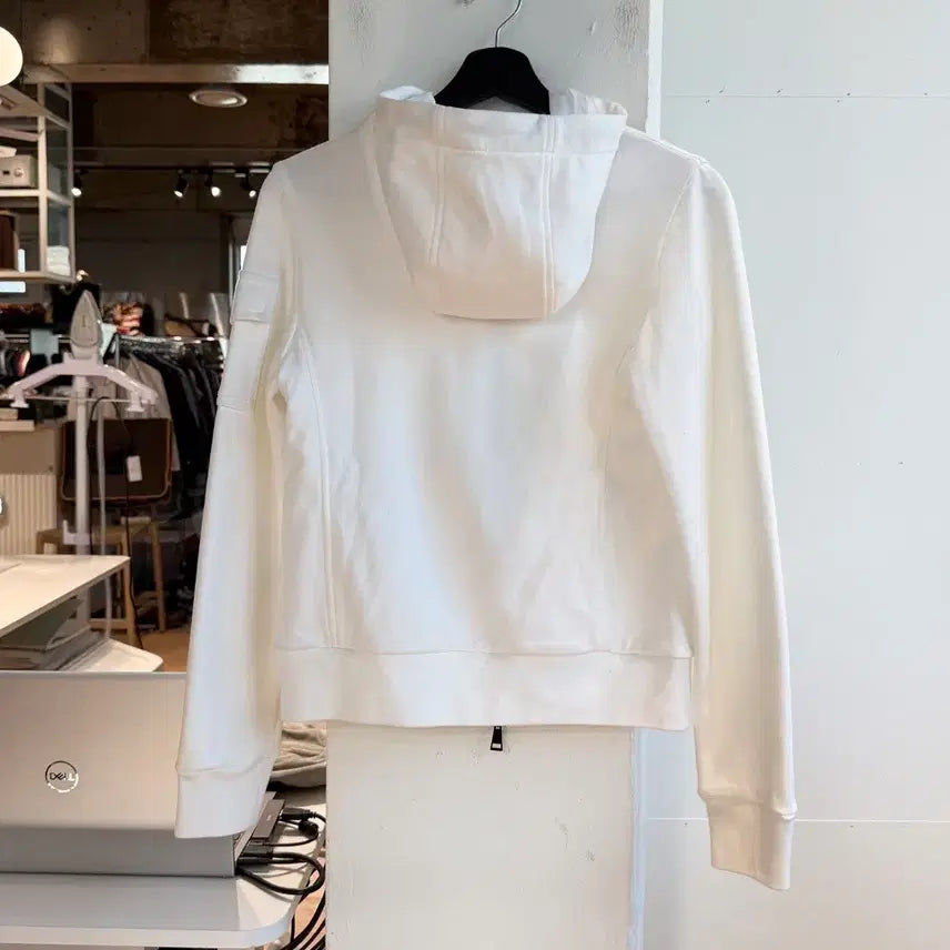 [BUNJANG] Moncler White Logo Patch Mix Hooded Down Jacket / 몽클레르 화이트 로고 패치 믹스 후드 다운 자켓