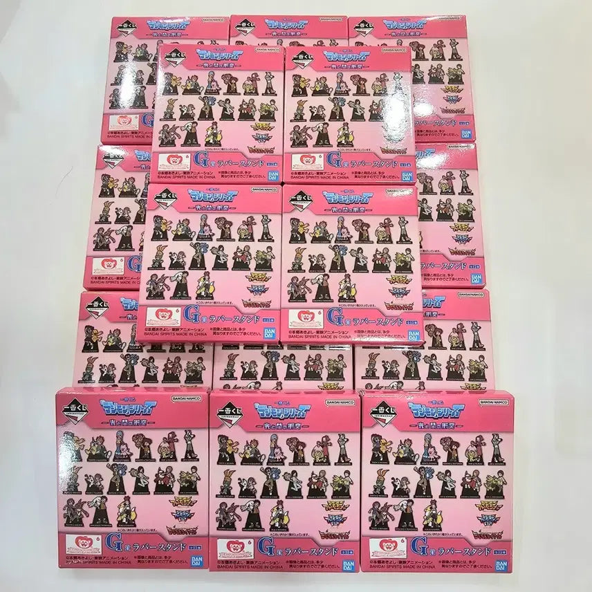 [BUNJANG] Digimon Rubber Stand (Sealed) Bundle Set / 디지몬 제일복권 G상 러버 스탠드 16개(미개봉) 일괄 판매