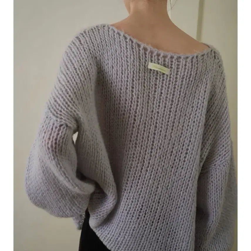 [BUNJANG] Without Summer Soft Loose Knit - Skyblue / 위드아웃썸머 Soft loose knit - skyblue