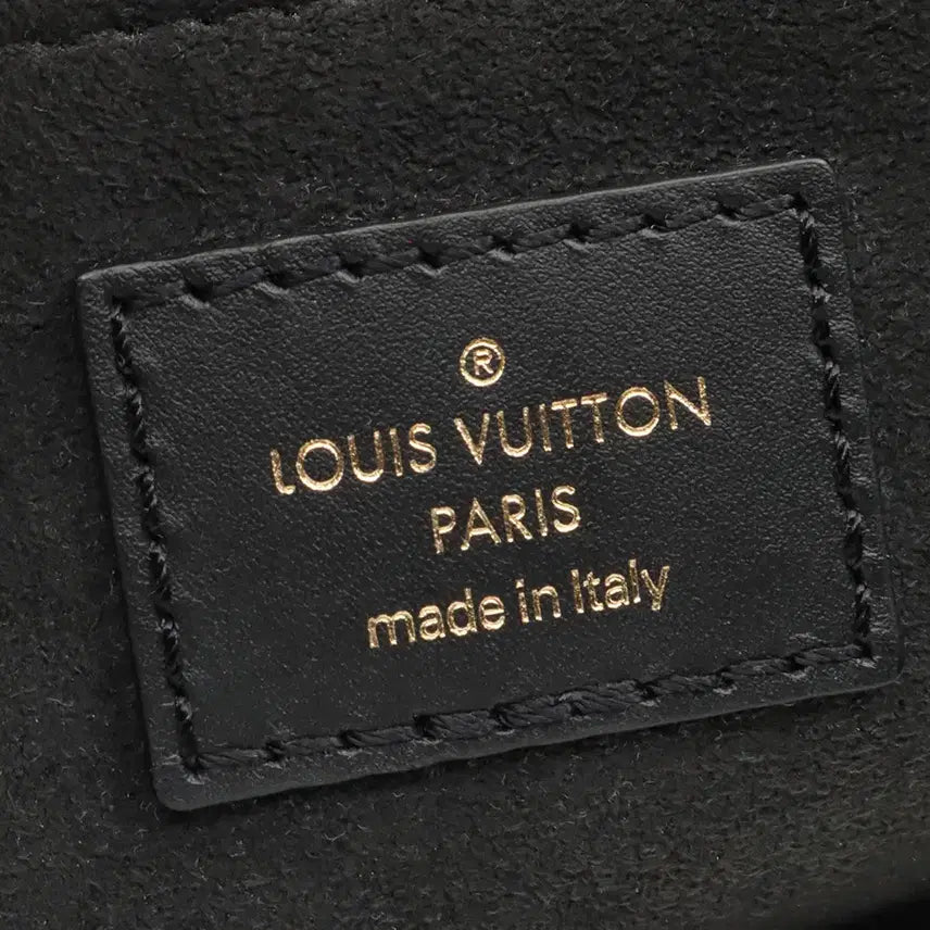 [BUNJANG] Louis Vuitton Damier Ebene Canvas Bag / 루이비통 다미에 에벤 캔버스 블랙 레더 금장 바뱅 PM 숄더백