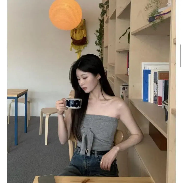 [BUNJANG] Bae100 Ribbon Taeri Toploader / 베인느 리본 태리 탑