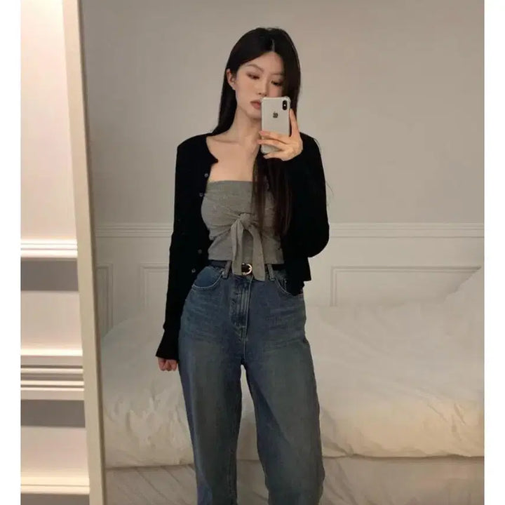 [BUNJANG] Bae100 Ribbon Taeri Toploader / 베인느 리본 태리 탑