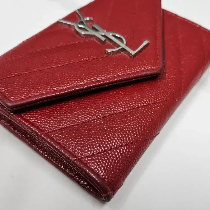 [BUNJANG] Cardholder Red Full Package / 생로랑 마틀라세 카드지갑 레드 풀박스(정품)