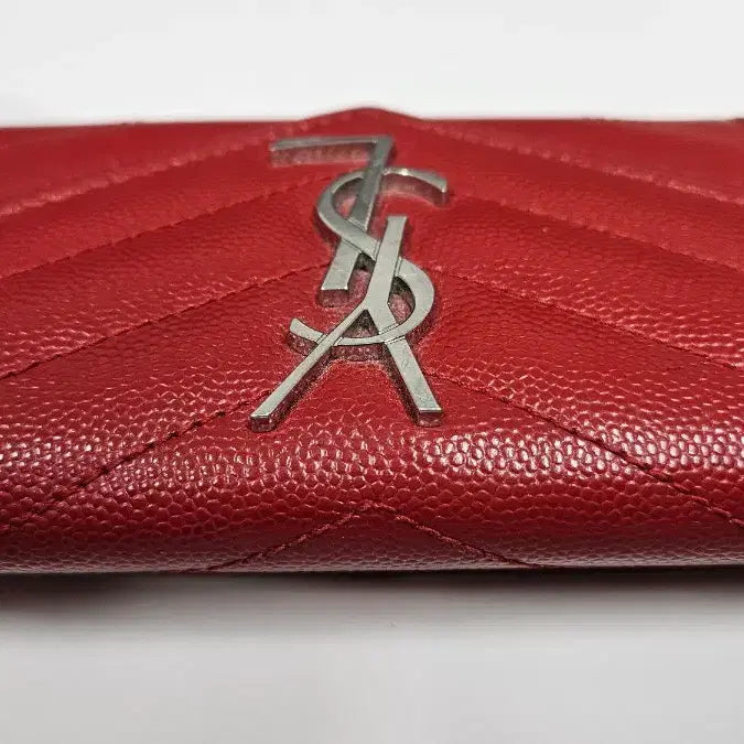 [BUNJANG] Cardholder Red Full Package / 생로랑 마틀라세 카드지갑 레드 풀박스(정품)