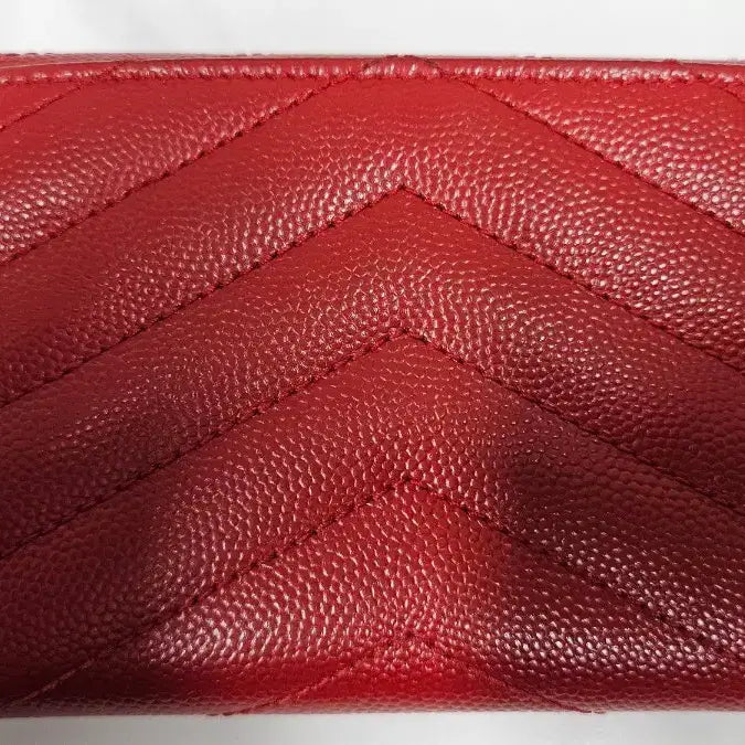 [BUNJANG] Cardholder Red Full Package / 생로랑 마틀라세 카드지갑 레드 풀박스(정품)