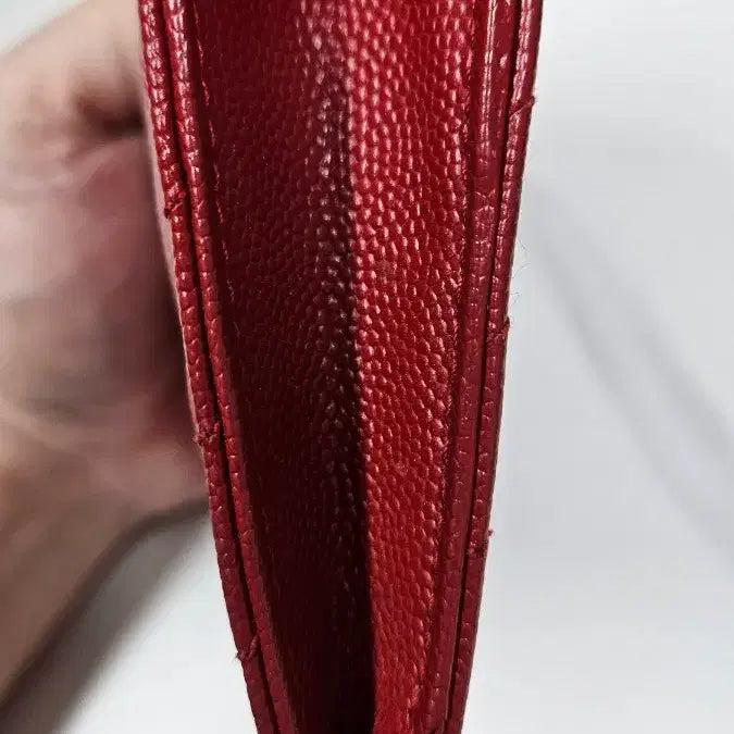 [BUNJANG] Cardholder Red Full Package / 생로랑 마틀라세 카드지갑 레드 풀박스(정품)