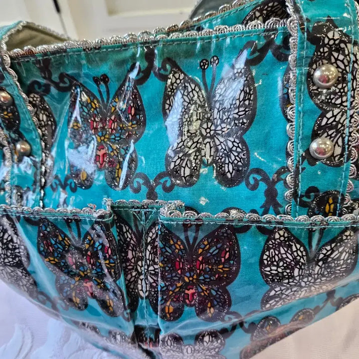 [BUNJANG] Butterfly Print Tote & Shoulder Bag / 나비 프린트 토트&숄더백