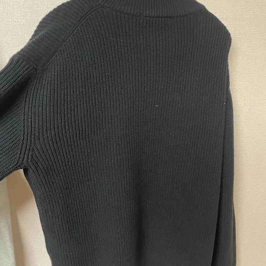 [BUNJANG] Half-Neck Knit Zip-Up / 블랙 하프넥 니트 집업