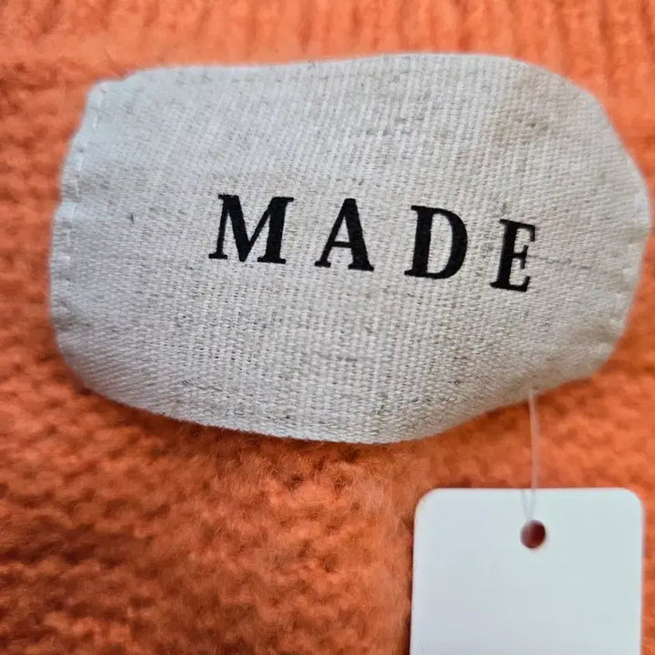 [BUNJANG] Orange Embroidered Cardigan / (새상품)오렌지색 새 자수 가디건