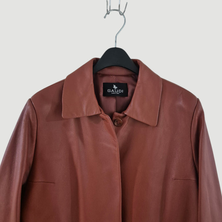 [BUNJANG] GAUDI Vintage Lambskin Leather Jacket Women&