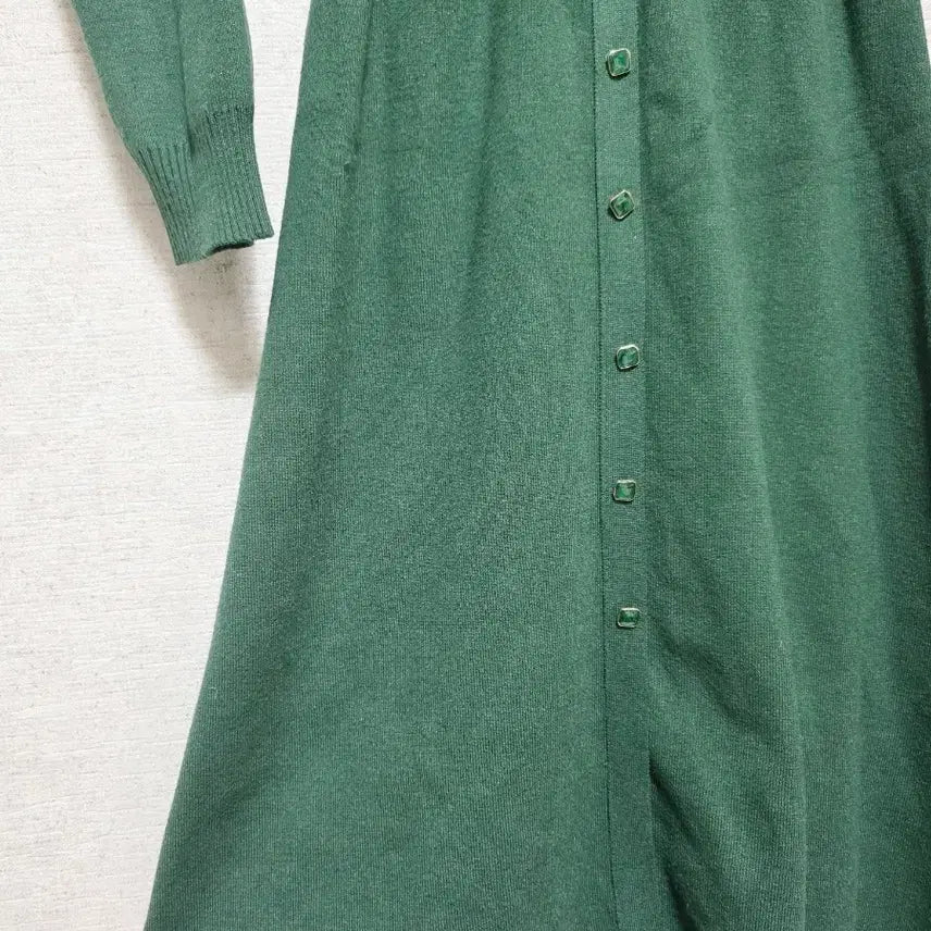 [BUNJANG] REC Green Knit Long Dress / 레코브 그린 니트 롱 원피스