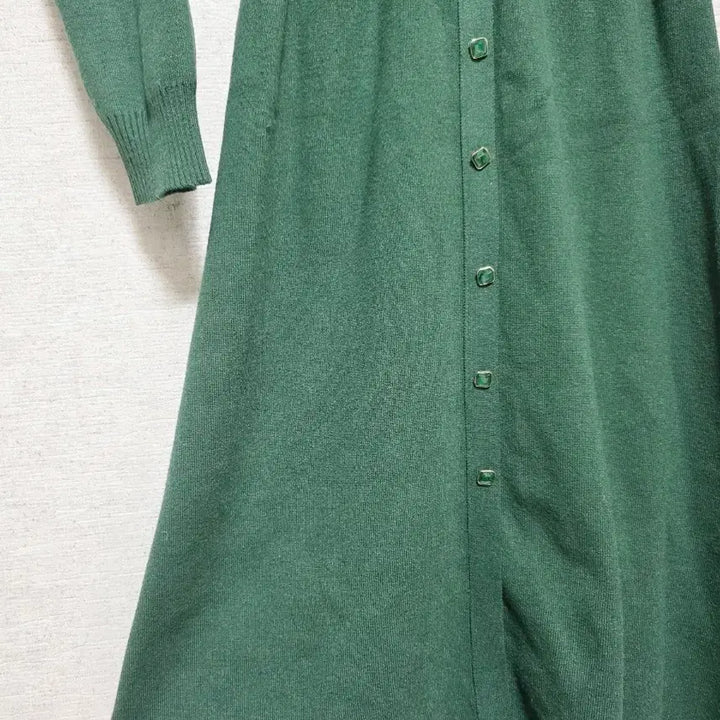 [BUNJANG] REC Green Knit Long Dress / 레코브 그린 니트 롱 원피스
