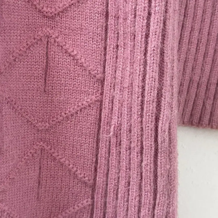 [BUNJANG] Pink Ribbed Knit / 핑크 골지 니트