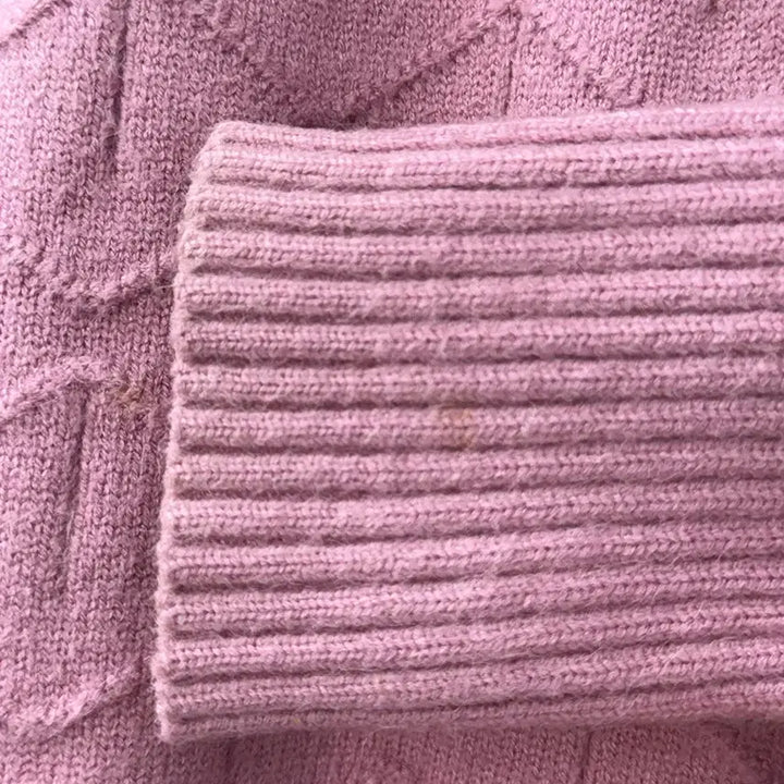 [BUNJANG] Pink Ribbed Knit / 핑크 골지 니트